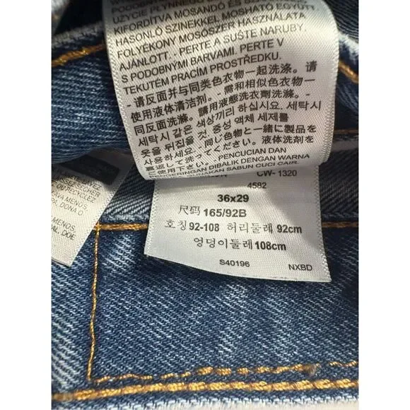 Levi’s 505 Men Slim Straight Fit Light Wash Denim Blue Jean 36Wx29L 4 Pairs